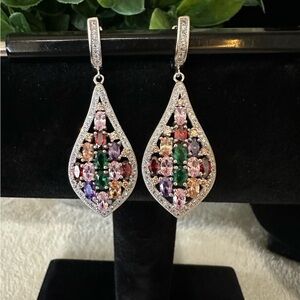 Sam & Co Sterling Silver 925 Multi Colored Earrings.